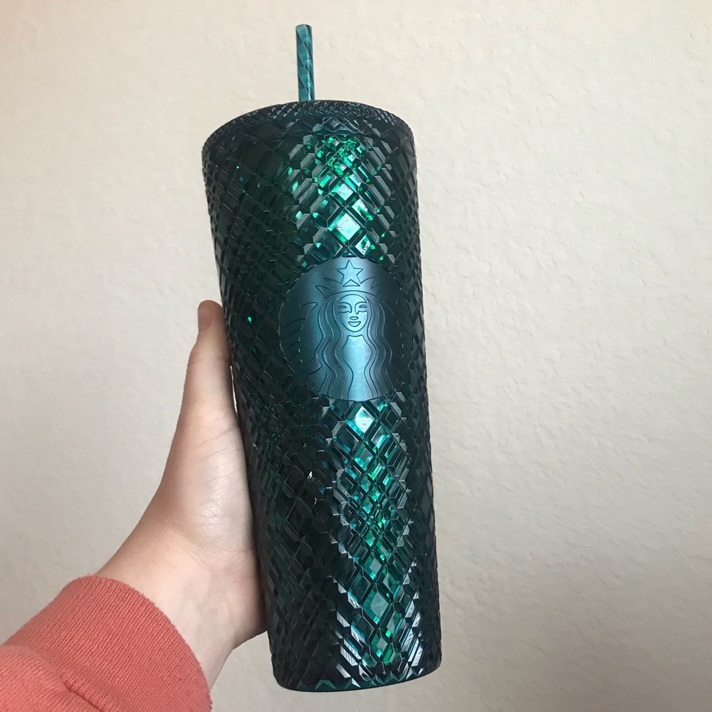2021 Starbucks Limited Edition Jewel Tone Diamond Blue green Venti Tumbler